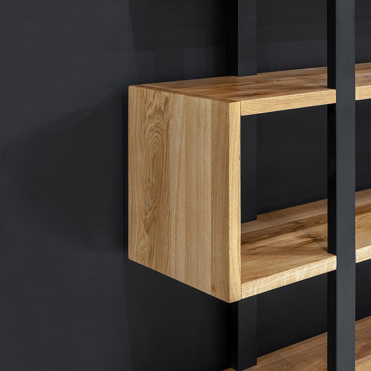 REGAL Veer aus massivem Eichenholz - Eichefarben/Naturfarben, Holz (160/210/35cm) - Danzz