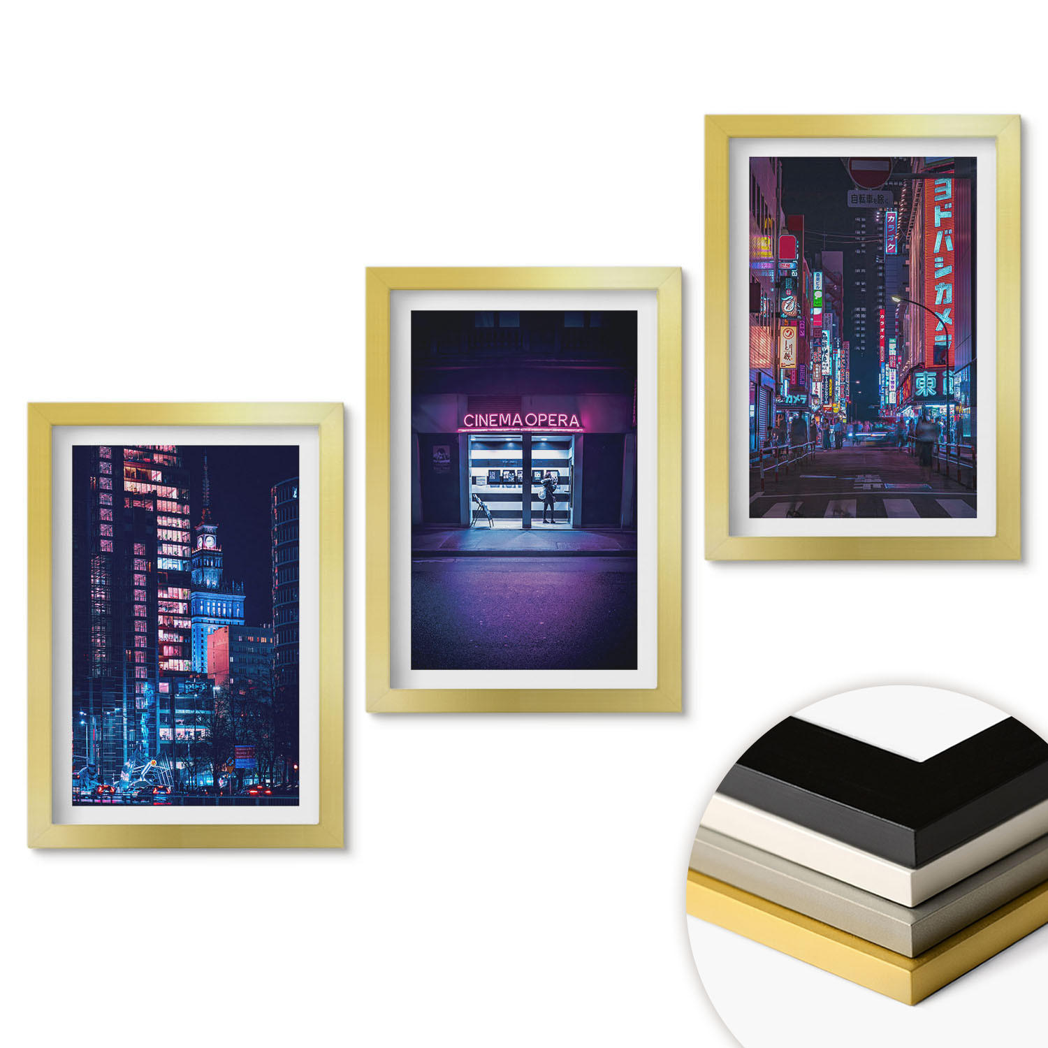 ArtPrintCave Wandbilder Gold 20x30 cm