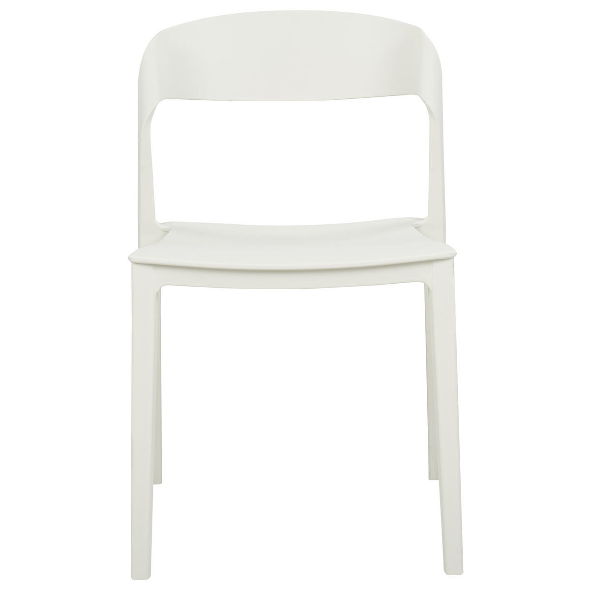 ESSZIMMERSTUHL 2er-Set Kunststoff Weiß Somers - Weiß, Kunststoff (48/77/51cm) - Beliani