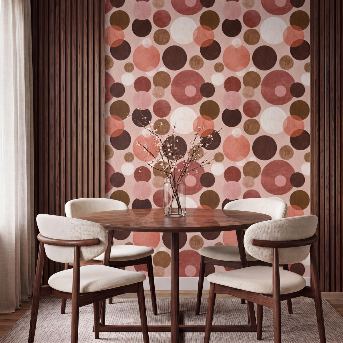 TAPETE - Kreise - Modern - Farbenfroh - 160x220 cm - Multicolor, Papier (160/220cm) - OnlyWow