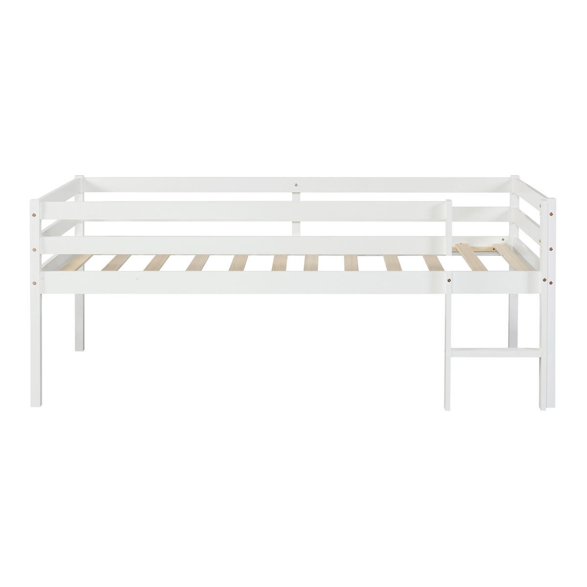 KINDERBETT Siikalatva - Weiß, Holz (90/200cm) - [en.casa]