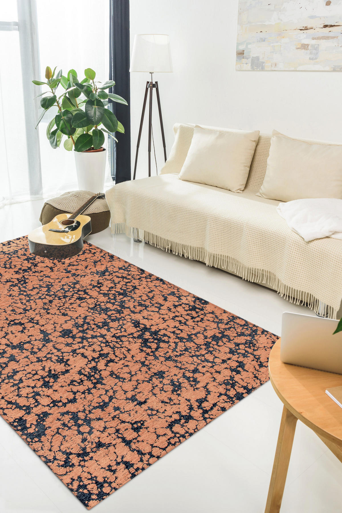 TEPPICH modern Flachgewebe GLOOM Orange 240x340 cm - Orange, Textil (240/340cm) - Novatrend