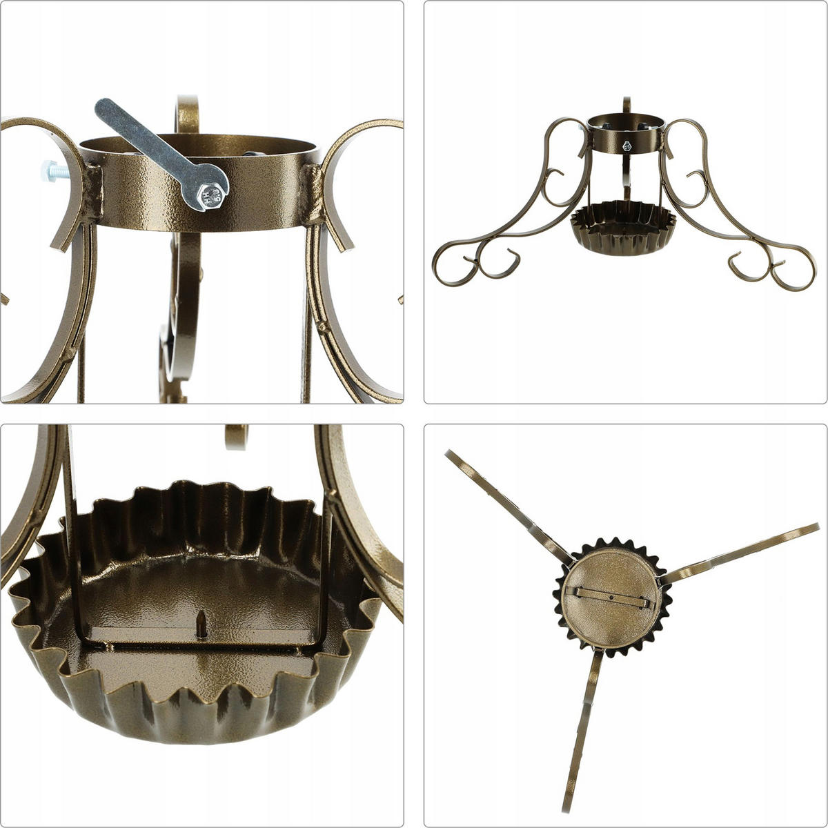 KADAX Weihnachtsbaumständer Weihnachtsbaumständer aus Metall mit Schale - Grün, Metall (26.4cm) - KADAX