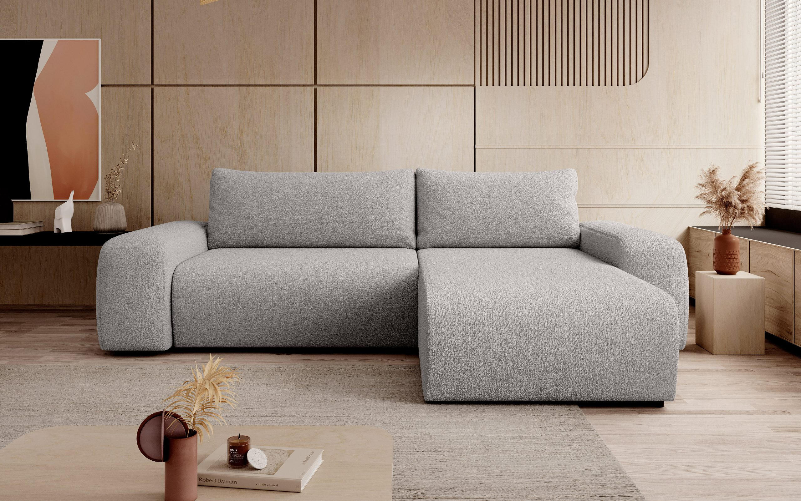 ECKSOFA Bornim Universelle Hellgrau (Anthology 15) - Hellgrau, Textil (294/185cm) - Fedve
