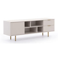 TV-LOWBOARD Nubia 150 cm Kaschmir - Kaschmir/Goldfarben, Holzwerkstoff/Metall (150/52/41cm) - Ravio