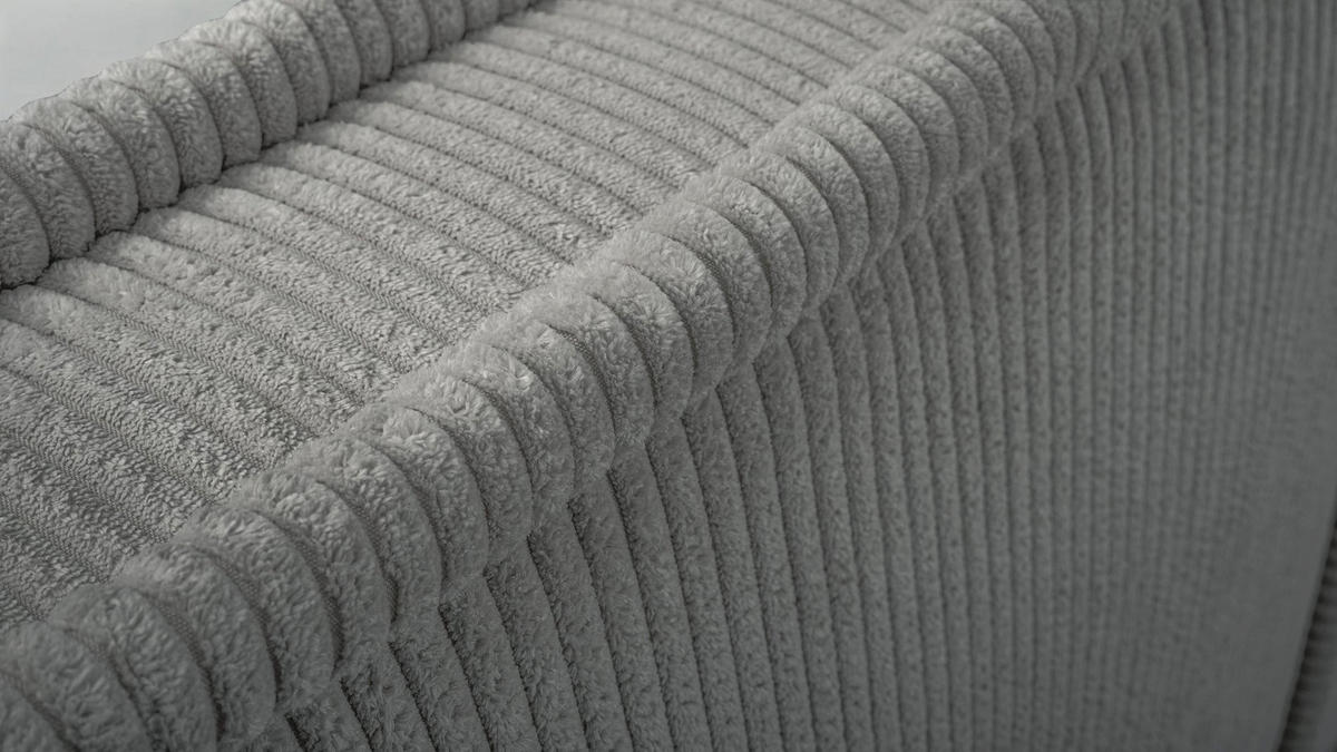 ČALOUNĚNÁ POSTEL Cordo Olivový manšestr 180x200 cm - černá/světle šedá, textil/plast (180/200cm) - Selsey
