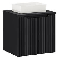 WASCHTISCHKOMBI 50 cm 3Teile - Nova Black N BM123 in Schwarz/Matt - Schwarz, Holz (50/57/40cm)