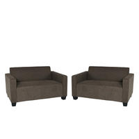 SOFA-GARNITUR Braun - Braun, Textil (136/76/72cm) - MCW