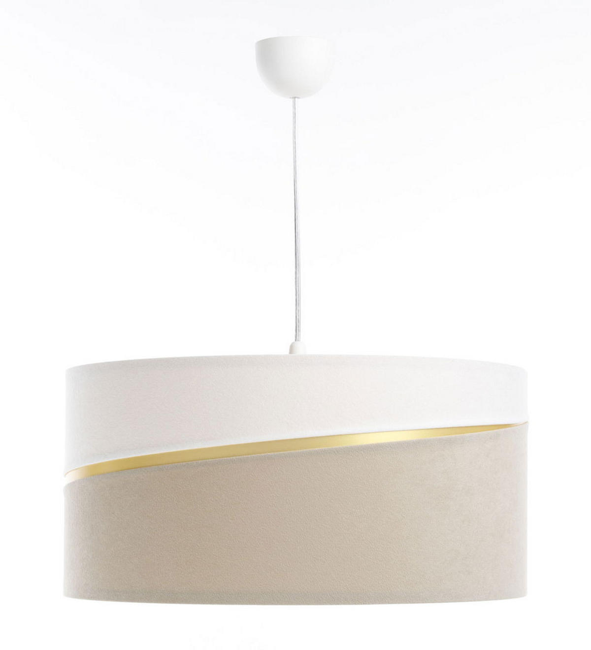 HÄNGELEUCHTE Weiß 50/25 cm - Beige/Weiß, Kunststoff (50/0.4/25cm) - ONZENO