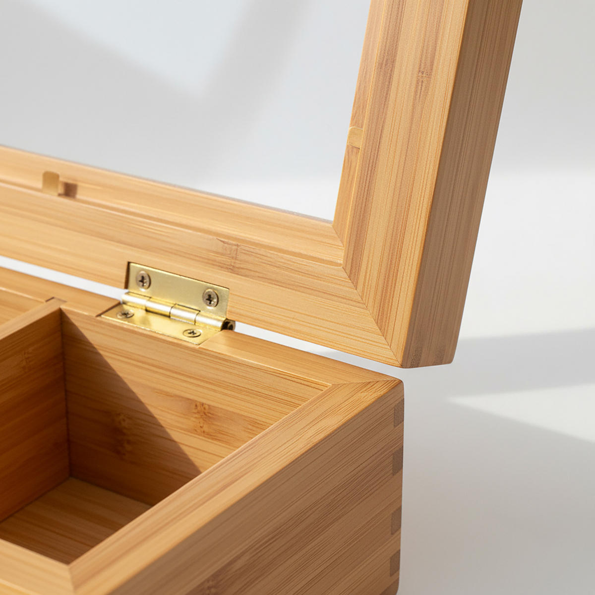 TEEBOX - Hellbraun, Holz/Kunststoff (28/9/23cm) - Relaxdays