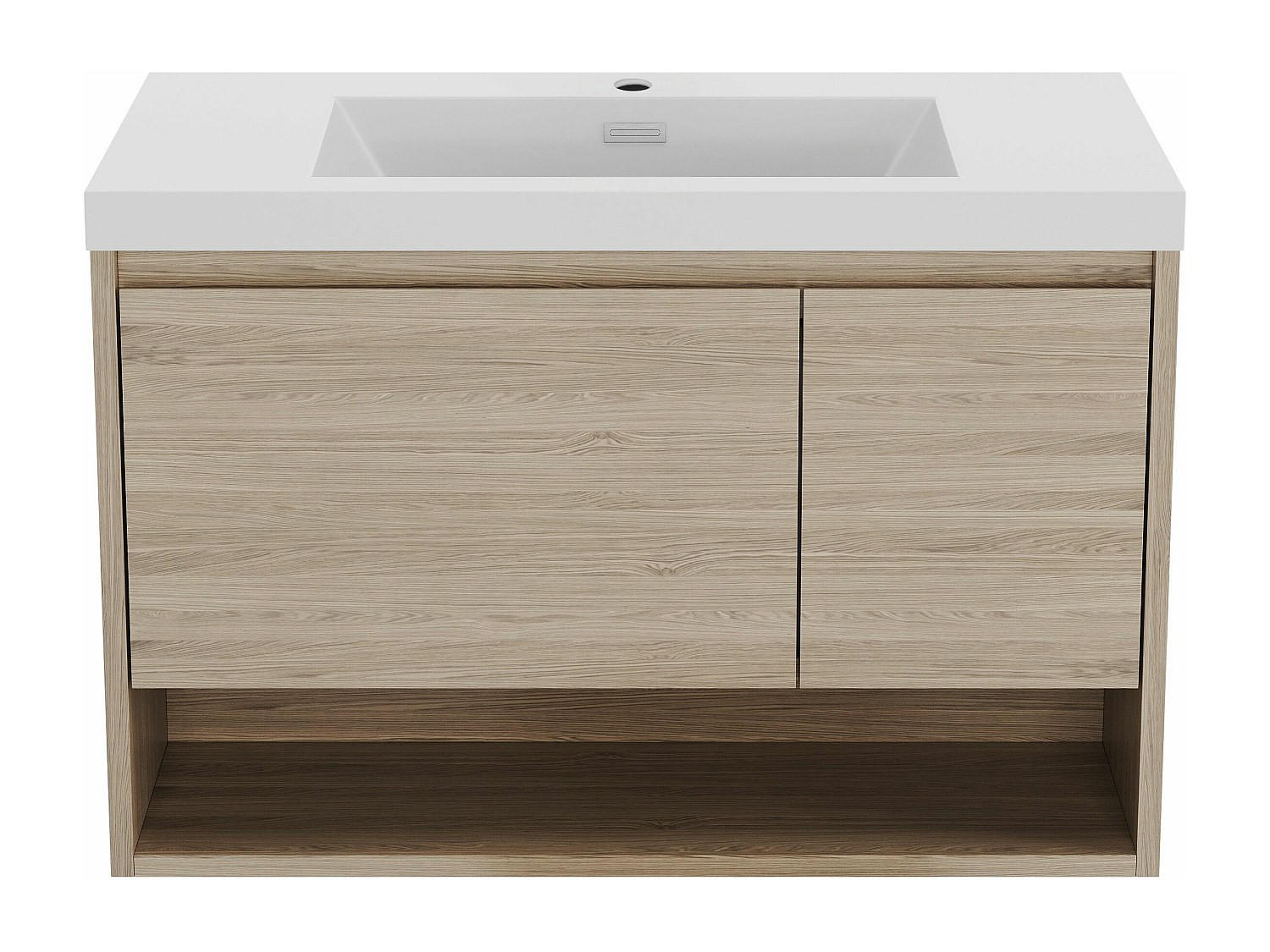EINZELWASCHTISCH - 90 cm x 50 cm - holz - naturfarben hell Pujuka - Naturfarben, Holz (90/55/50cm) - Vente-Unique