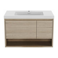 EINZELWASCHTISCH - 90 cm x 50 cm - holz - naturfarben hell Pujuka - Naturfarben, Holz (90/55/50cm) - Vente-Unique