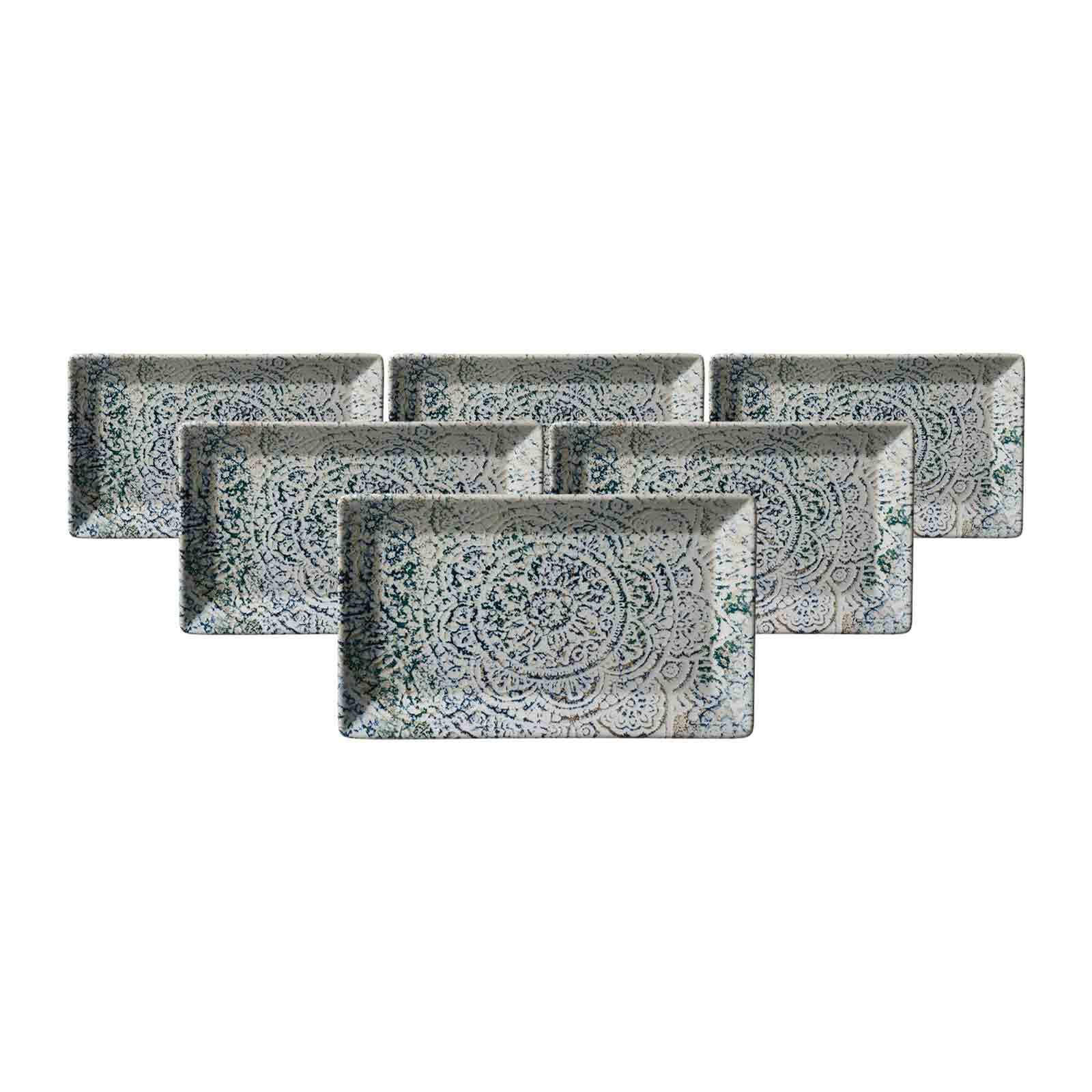 SERVIERPLATTEN Luigi bunt 25 x 15 cm 6er Set - Multicolor, Keramik (15/2/25cm) - Ritzenhoff Breker