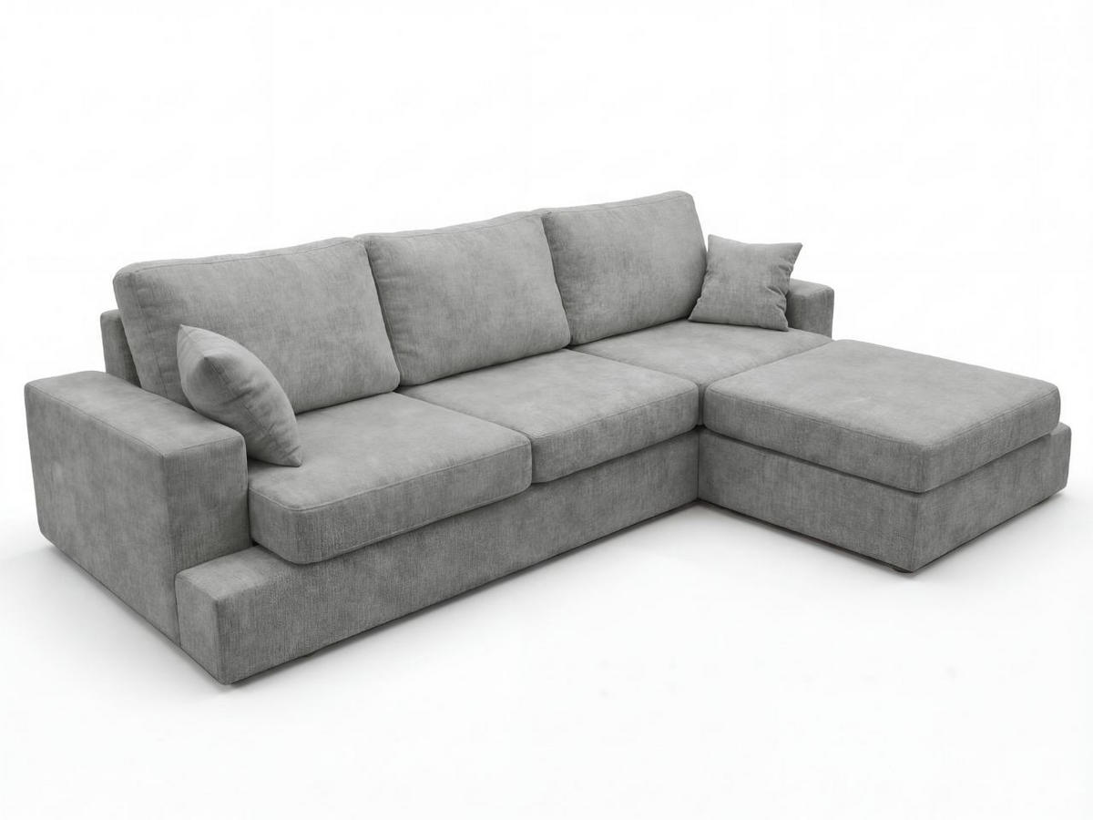 ECKSOFA Nesto Grau Rechts - Grau, Holz/Textil (165/260cm) - Graingold
