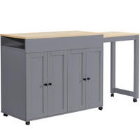 BARTISCH DE-41226 117-180/50/94,6 cm mit ausziehbarer Tischplatte und Stauraum Grau - Grau, Holzwerkstoff (117/94.6/50cm) - ComfortXL