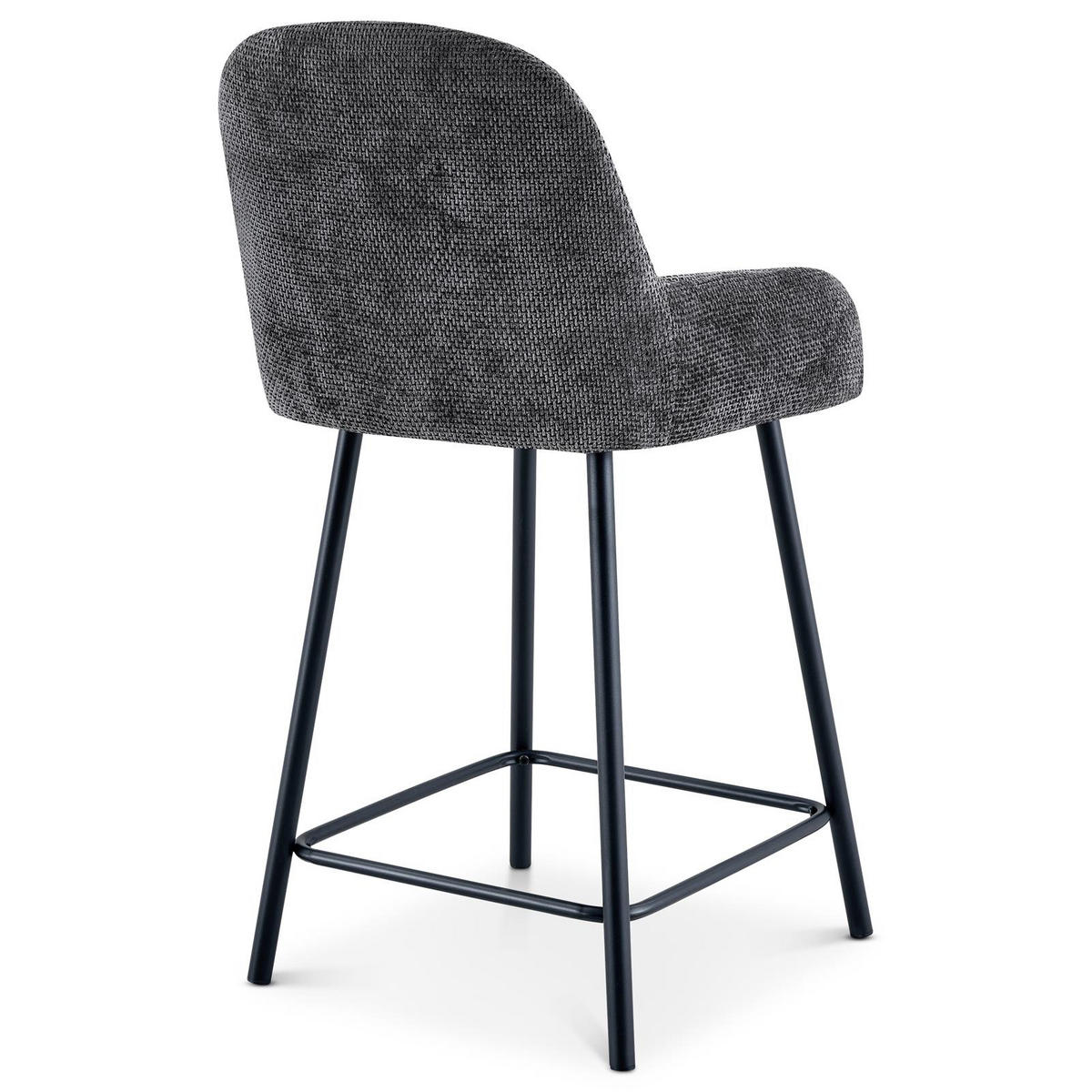 BARHOCKER VIVIANNE-1 2er-Set dunkelgrau - Dunkelgrau, Textil (50/87/53cm) - IDIMEX