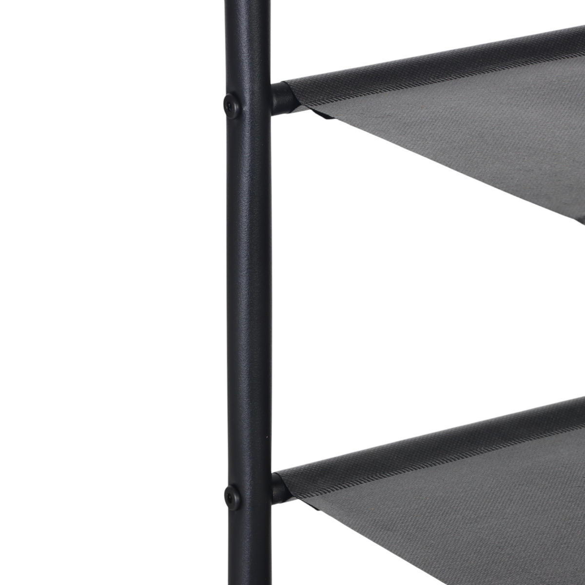 SCHUHREGAL - Schwarz, Holzwerkstoff/Textil (75/75/30cm) - Relaxdays