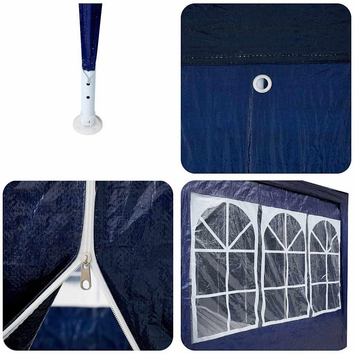 PARTY-ZELT Blau 800/400/266 Cm Polyethylen - Blau, Kunststoff (400/266/800cm) - vidaXL