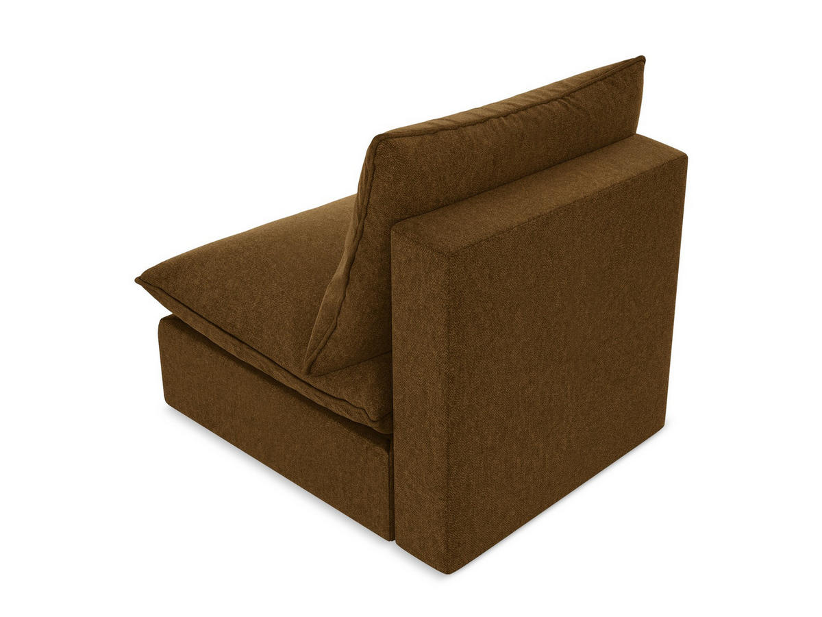 SOFAELEMENT Samt Stoff Gelb - Currygelb/Schwarz, Holzwerkstoff/Kunststoff (75/77/90cm) - Makamii