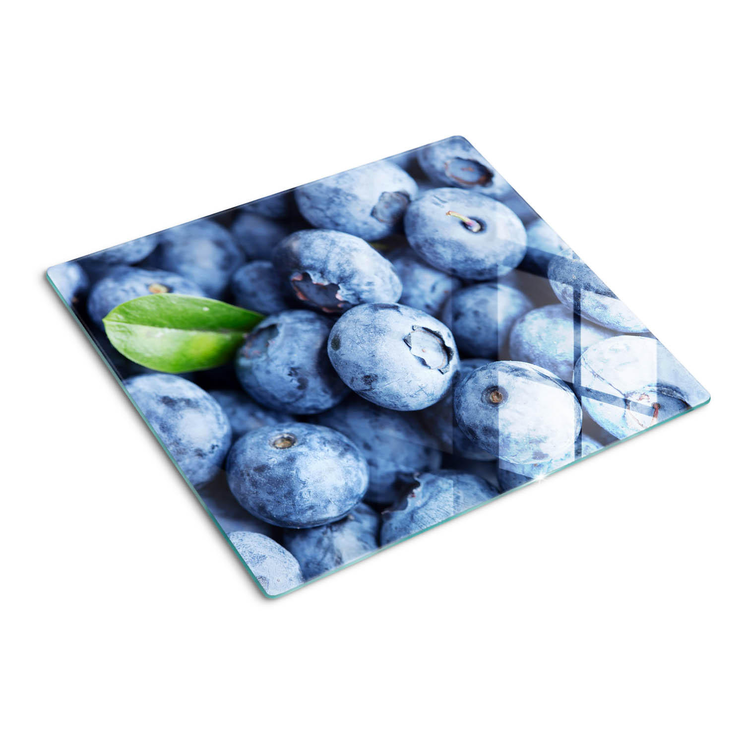 GLASPLATTE 60x52 cm Blaubeeren - Blau, Glas (60/0.4/52cm) - TULUP