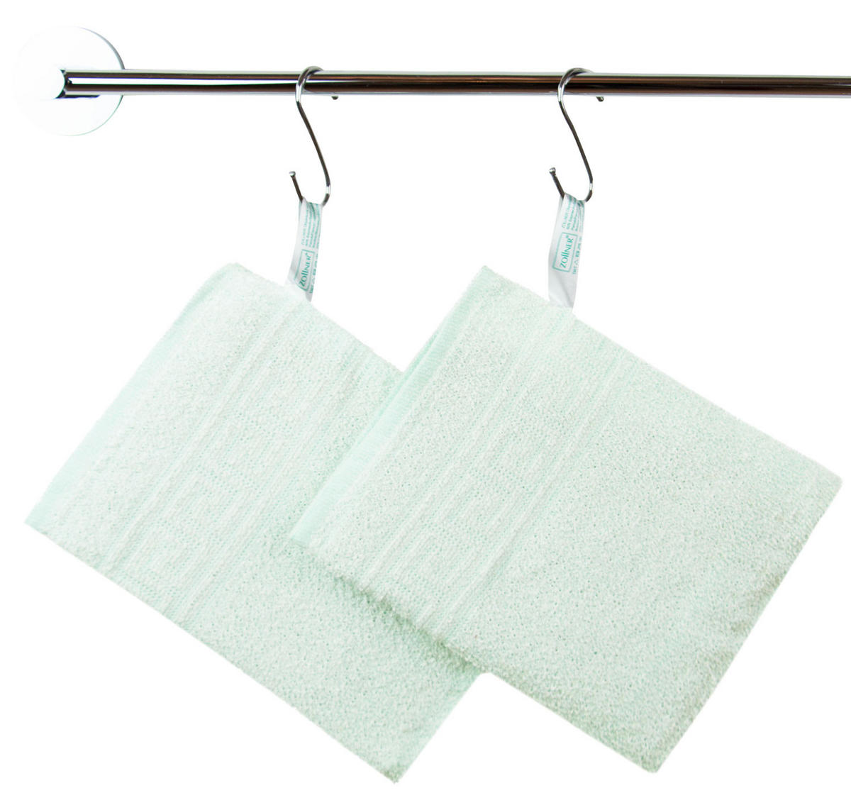 WASCHHANDSCHUH, 20er-Set, 16x22 cm, 80% Baumwolle, 20% Polyester, Grün - Grün, Naturmaterialien (16/22cm) - Zollner