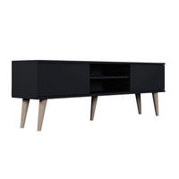 TV-MÖBEL Toronto Schwarz - Schwarz, Holzwerkstoff (160/55/35cm) - Petits-meubles