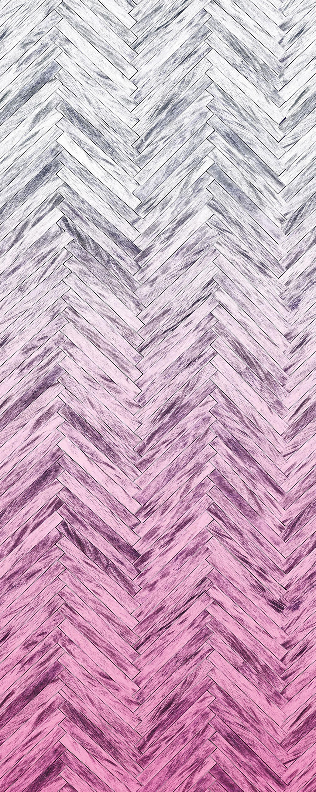 FOTOTAPETE Fischgrätenmuster 100 x 250 cm - Pink, Papier (100/250cm) - Sanders & Sanders