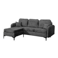 ECKSOFA Grafit VENI L Mit Schlaffunktion Links - Graphitfarben, Textil (228/172cm) - Sepro Meble