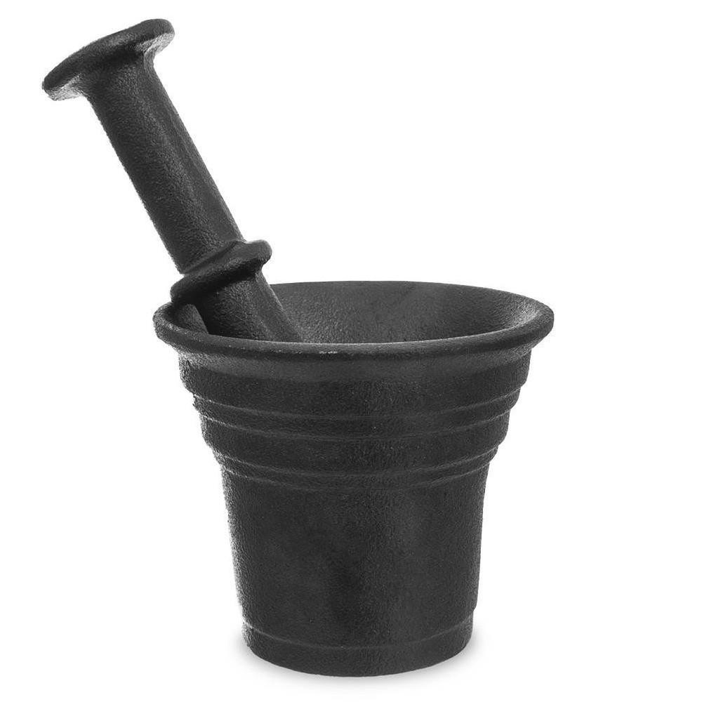 GEWÜRZMÖRSER LITINA Schwarz - Schwarz, Metall (10.5/9/10.5cm) - Orion 