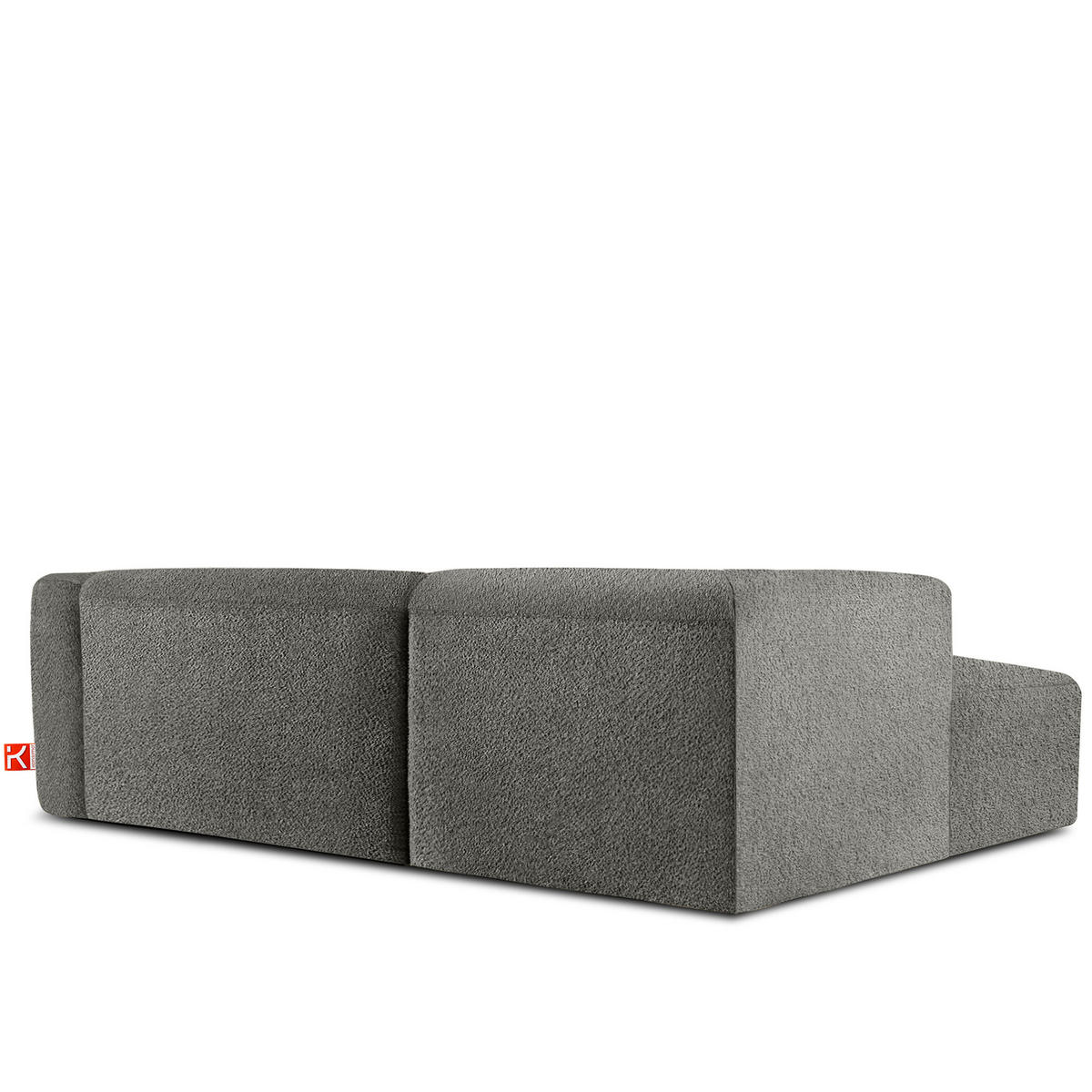 ECKSOFA LINKS BUFFO, Stahlgrau - Grau, Holz/Holzwerkstoff (225/176cm) - KONSIMO®