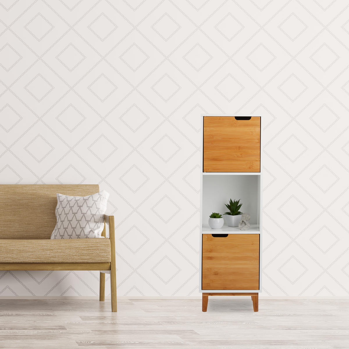 STANDREGAL - Multicolor, Holz/Holzwerkstoff (32/101/30cm) - Relaxdays