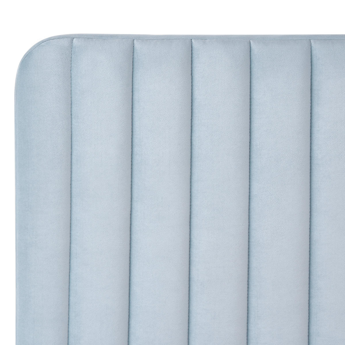 BETT mit Lattenrost 120/200 cm Hellblau Lunan - Blau/Silberfarben, Textil (120/200cm) - Beliani