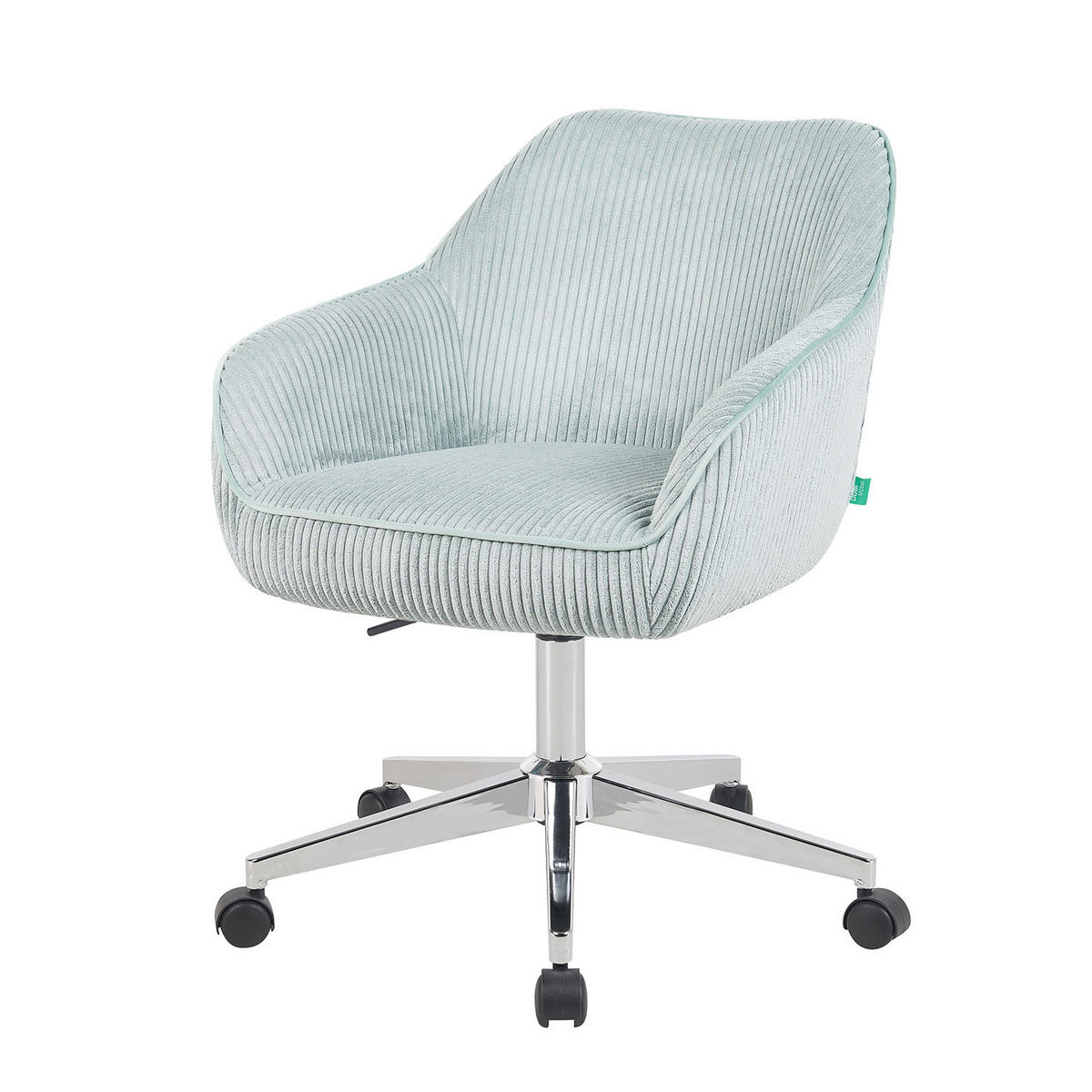 BÜROSTUHL Mika-Noel 2er-Set - Chromfarben/Hellblau, Textil/Metall (60/79/61cm) - DUBI Möbel