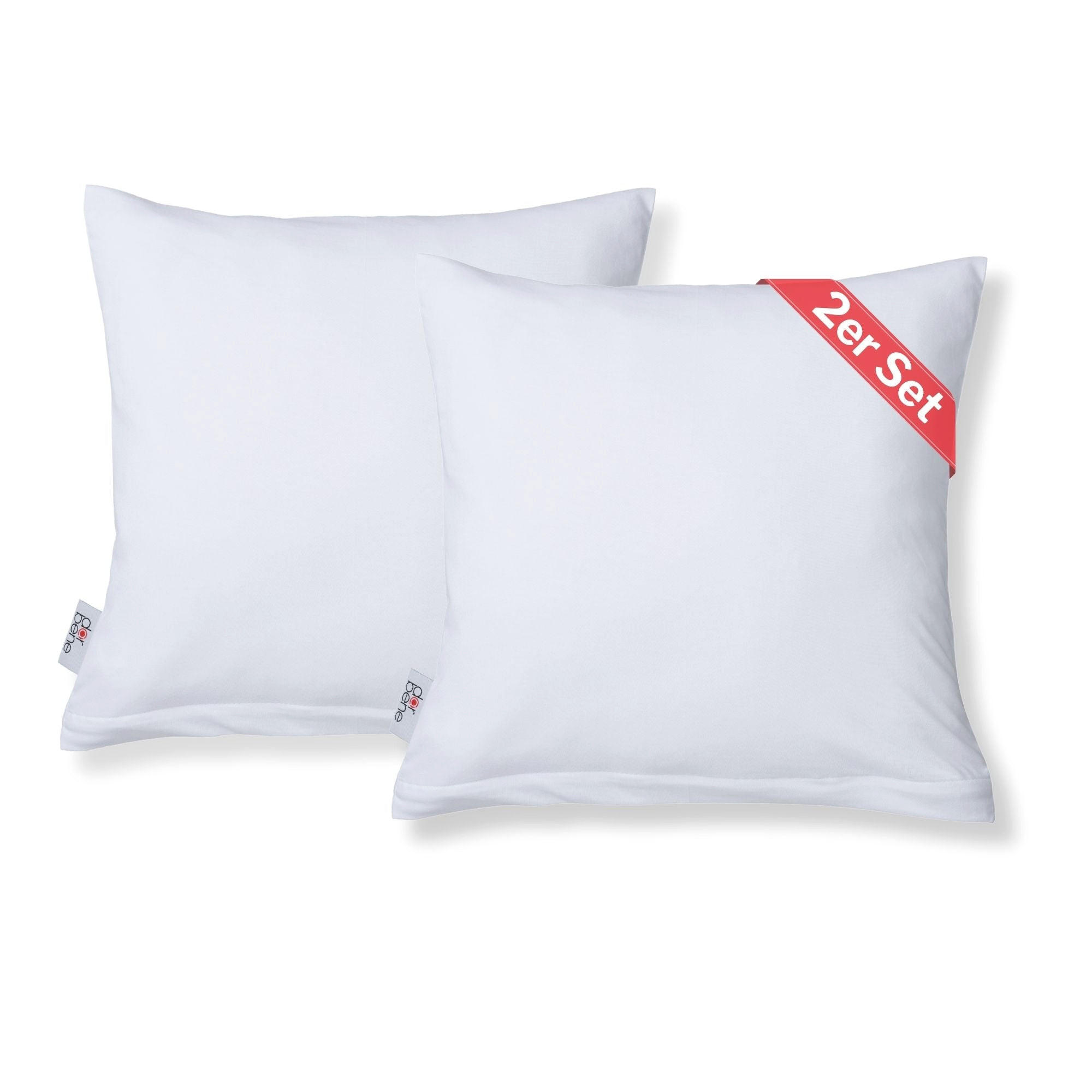 KISSENBEZUG Soft Jersey 2er-Set 80/80 cm - Weiß, Naturmaterialien (80/80cm) - DarBene