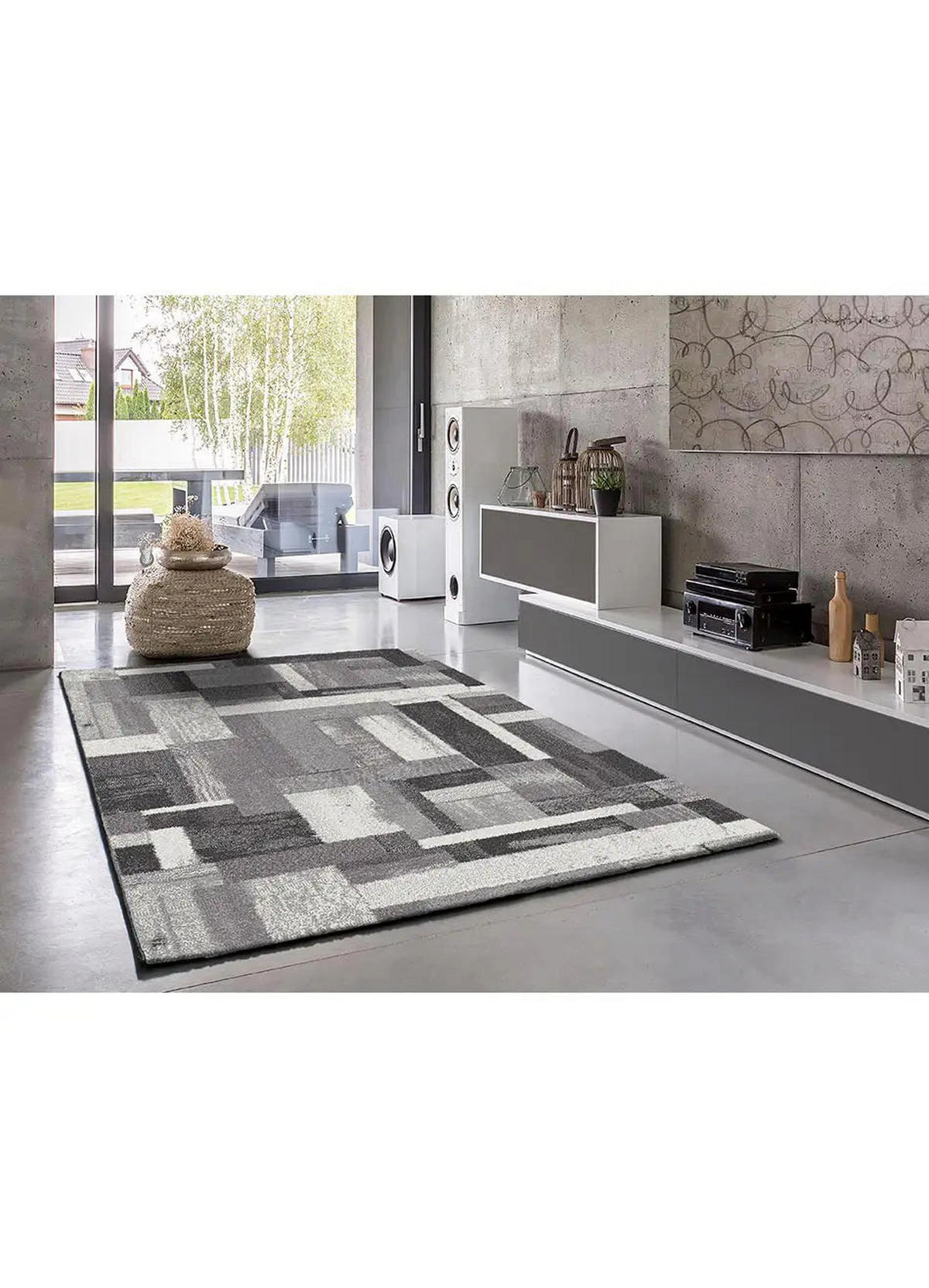 WEBTEPPICH Grau Amber 190/280 cm - Grau, Naturmaterialien/Textil (190/280cm) - Atticgo