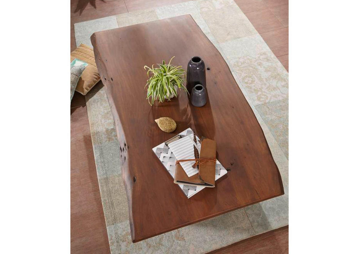 COUCHTISCH Akazie 150x70x45 braun lackiert PURE ACACIA #006 - Braun, Holz (150/70/45cm) - Massivmoebel24