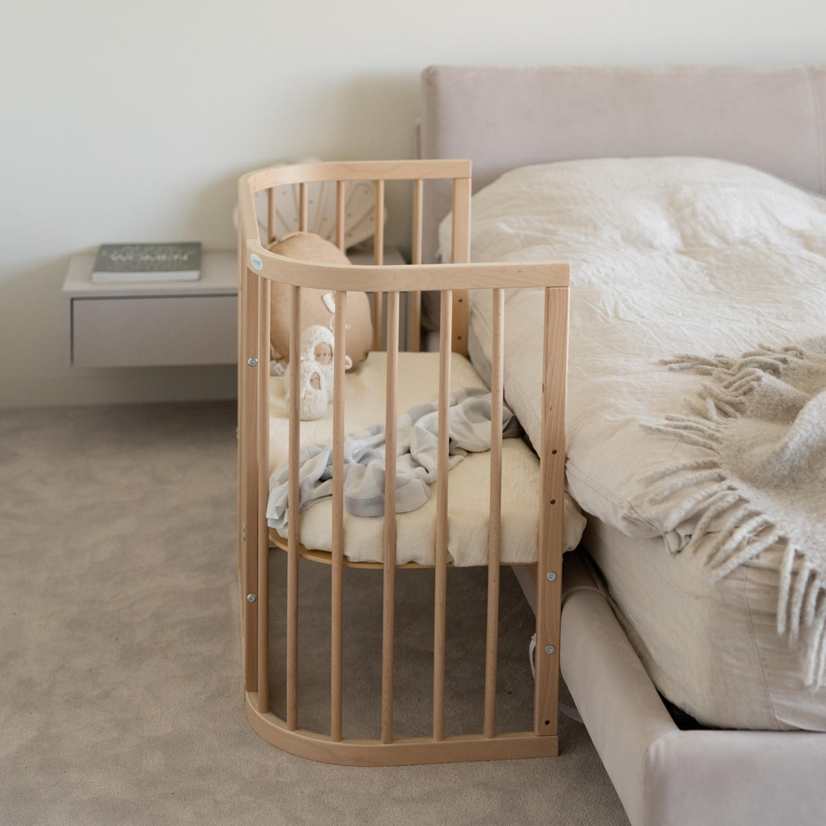 BABYBETT VINTAGE, 5in1 mit Matratze - Braun, Holz (65.5/92cm) - waldin