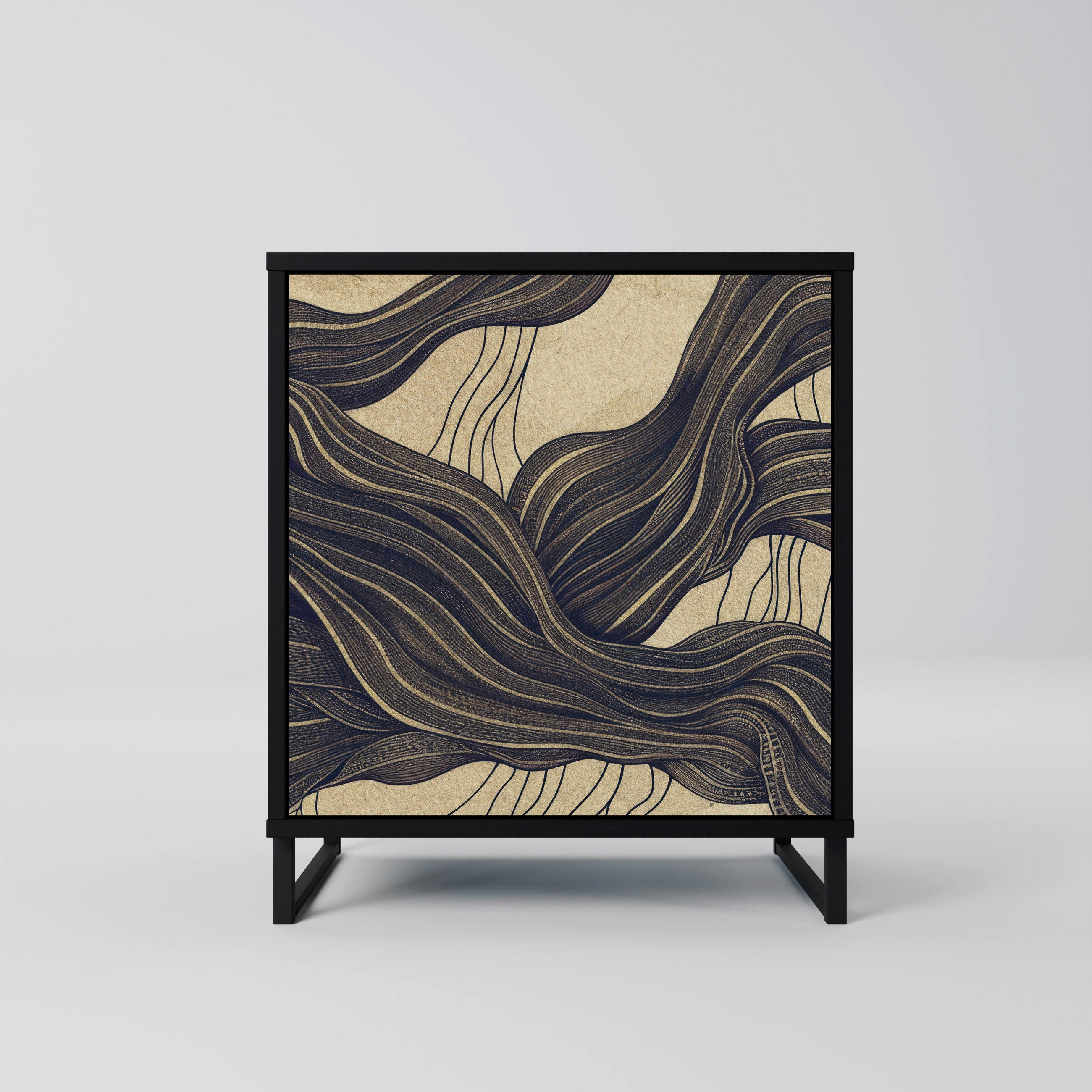 SpaceRebels Sideboard Schwarz 57.5x67.5x42 cm