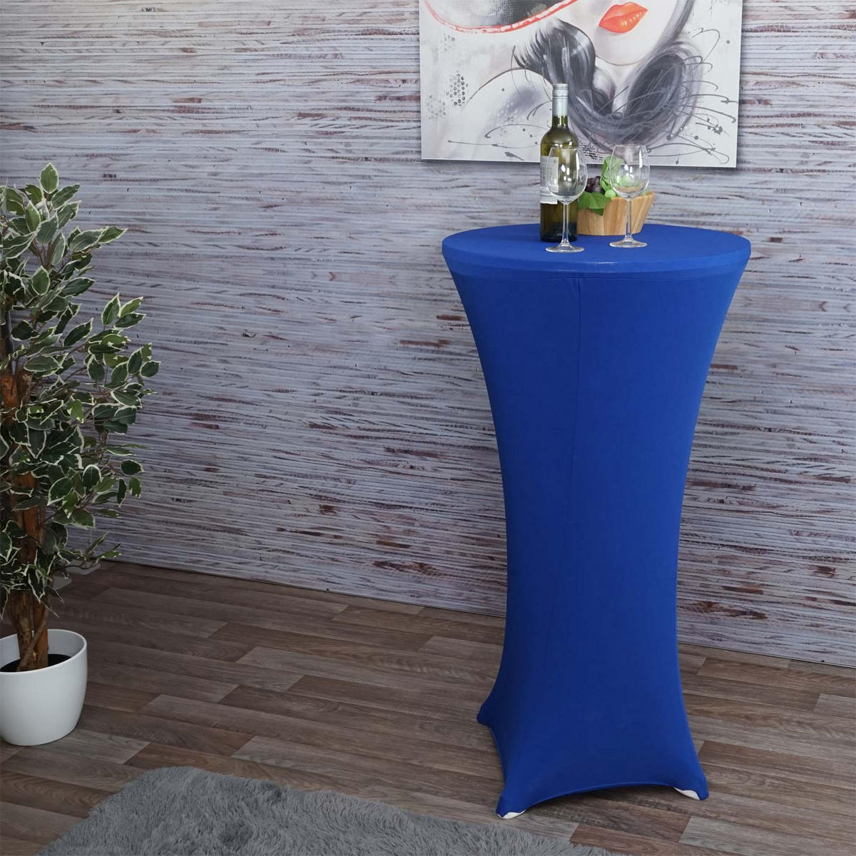 STEHTISCHHUSSE Blau - Blau, Textil (60/60cm) - MCW