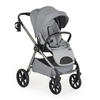 KOMBIKINDERWAGEN Unique 3 in 1 grau Babyschale Stoßdämpfer PU-Räder Tasche - Grau, Metall (75/59/104cm) - Cangaroo