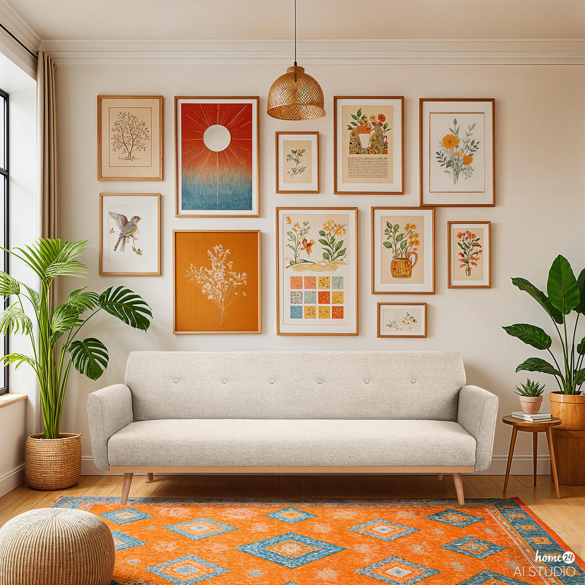 SCHLAFSOFA - Eichefarben/Beige, Holz/Buchenholz (212/79/85cm) - home24