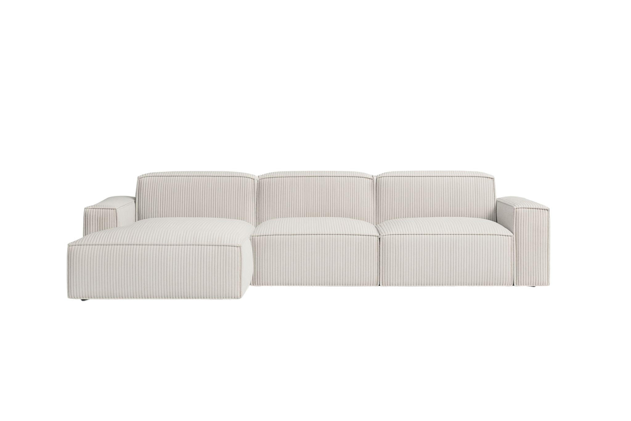 ECKSOFA Cursal L-Form, Stoff Poso, Beige, Links - Beige, Holz (284/166cm) - Kaiser Möbel
