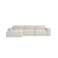 ECKSOFA Cursal L-Form, Stoff Poso, Beige, Links - Beige, Holz (284/166cm) - Kaiser Möbel