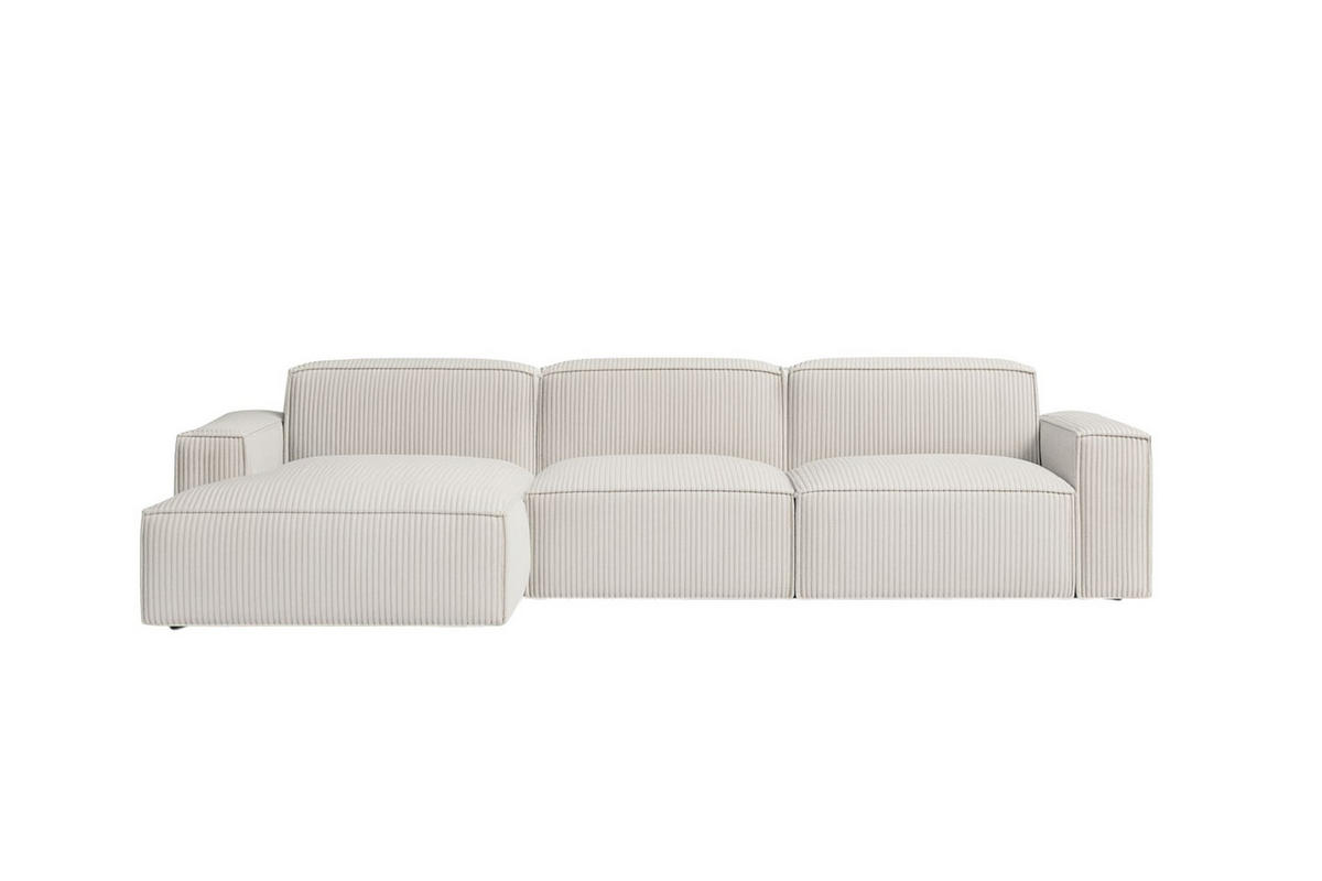 ECKSOFA Cursal L-Form, Stoff Poso, Beige, Links - Beige, Holz (284/166cm) - Kaiser Möbel