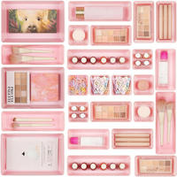 SCHUBLADEN Organizer 25-teiliges Set Rosa - Rosa, Kunststoff (15.2/5.1/22.9cm)