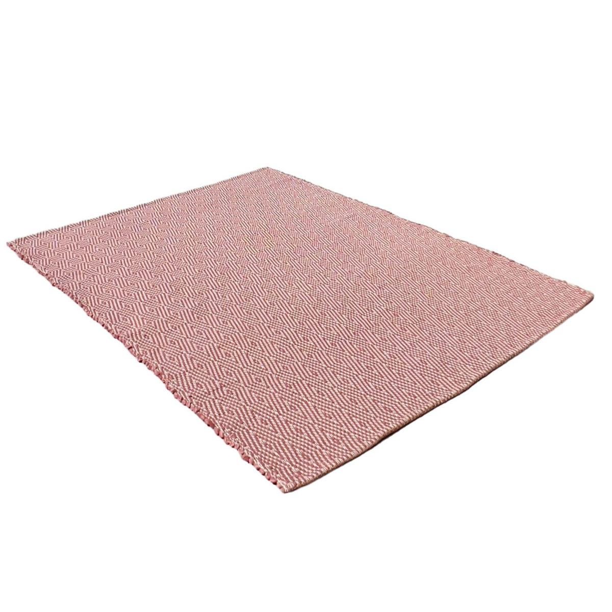 TEPPICH aus recycelten Fasern handgewebt rosa - Pink, Naturmaterialien (120/170cm) - AFK Living