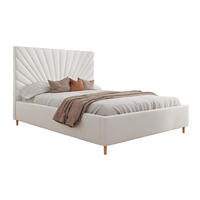 POLSTERBETT SUNNY 140x200 cm Madryt 920, 34 Holzlatten, Kopfteil 131 cm - Weiß, Textil (140/200cm) - Lookway