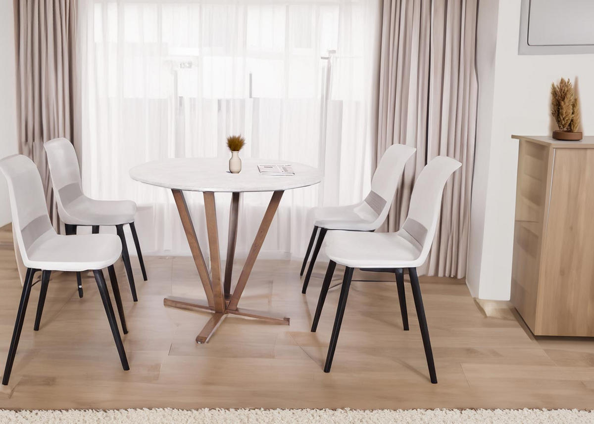 BISTROTISCH -S okrúhly svetlošedý - svetlosivá, drevo (92/92/76cm) - MCW