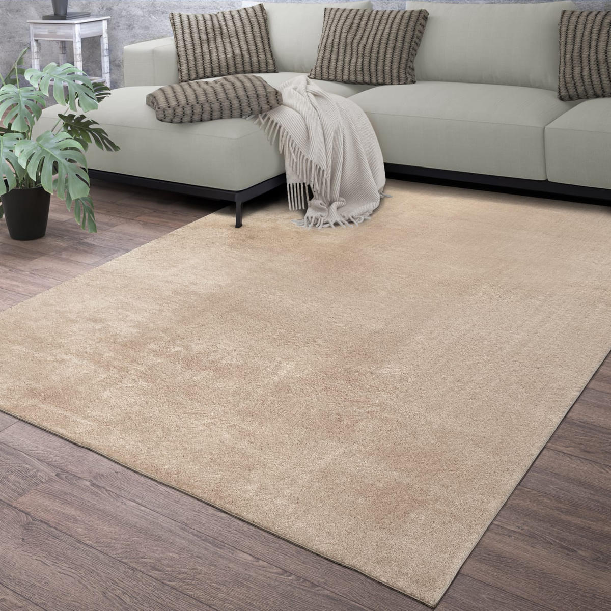 FLACHWEBETEPPICH Beige 60 x 100 cm - Beige, Kunststoff (60/100cm) - TT Home