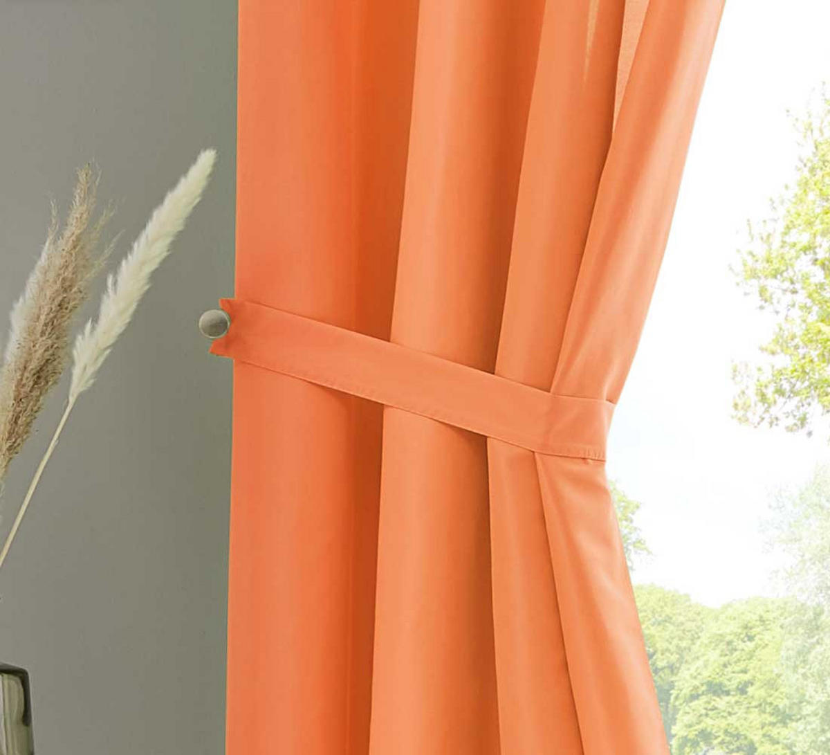 VORHANG BERLIN HxB 175x140cm Orange - Orange, Textil (140/175cm) - Gardinenbox